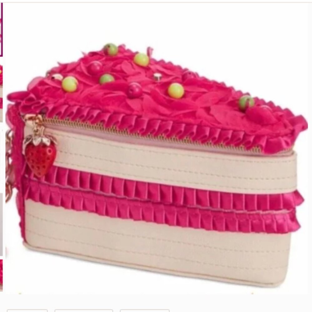 NWT Betsey Johnson LETS EAT CAKE WRISTLET-COLLECTIBLE - Picture 12 of 12
